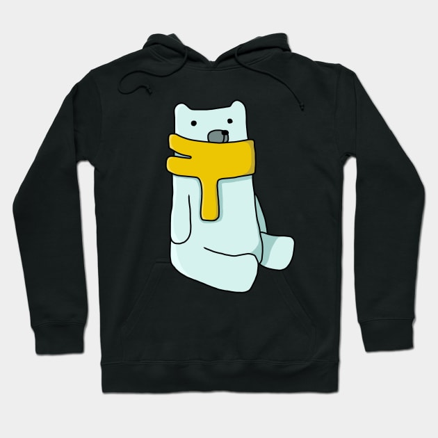 Bear with Scarf doodle Hoodie by Frogg and Cheese Doodles